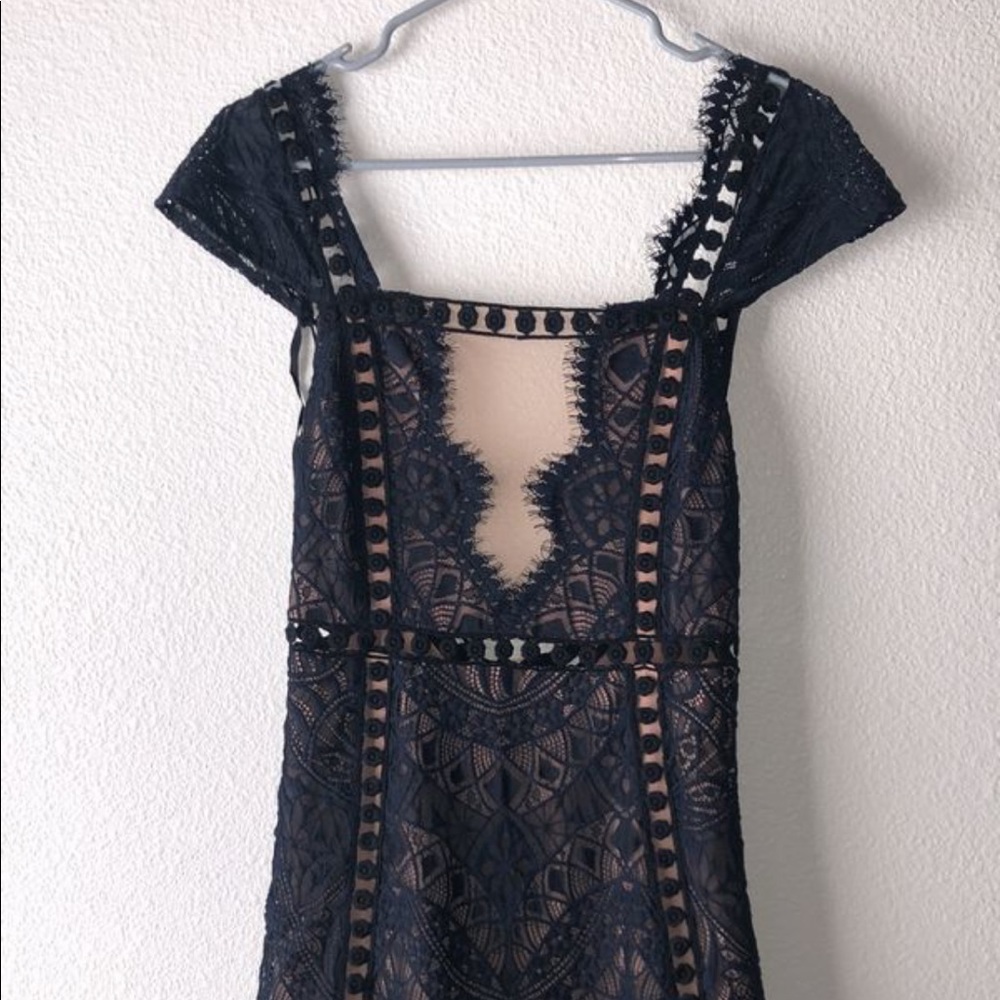Navy blue lace dress